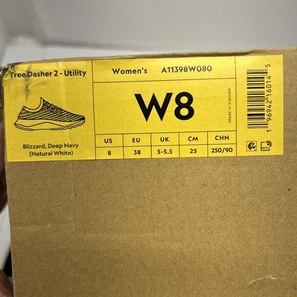 Allbirds Tree Dasher 2 Women Size 8 Blizzard Deep Navy Running Sneakers New - Picture 8 of 9